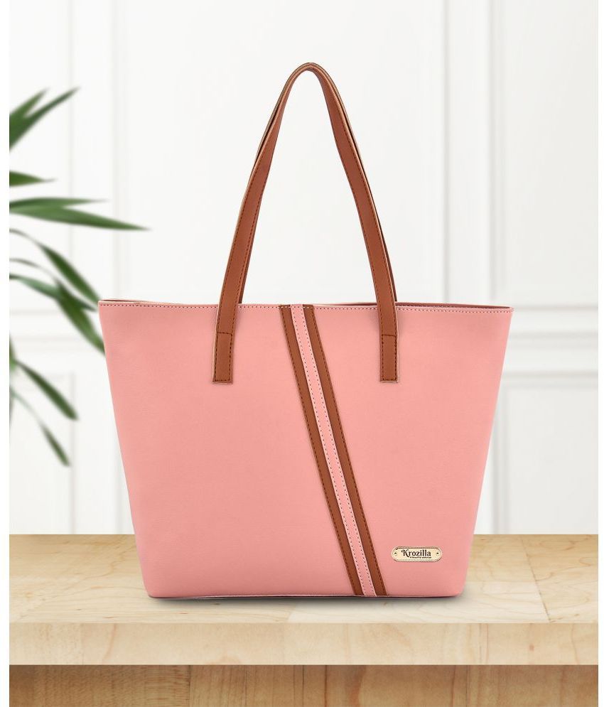     			Krozilla Pink PU Shoulder Bag