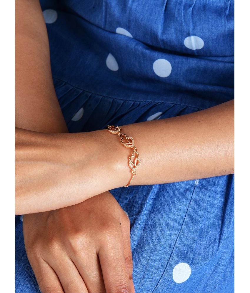     			Nilu's Collection Rose Gold Bracelet ( Pack of 1 )