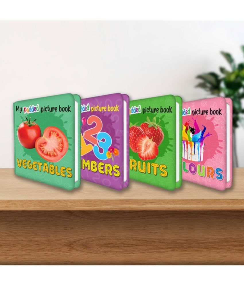     			Set of 4 MY PADDED PICTURE BOOK Fruits, Vegetables, Colours and Numbers| Fruity, Veggie, Colorful, Count: Set of 4 Picture Books