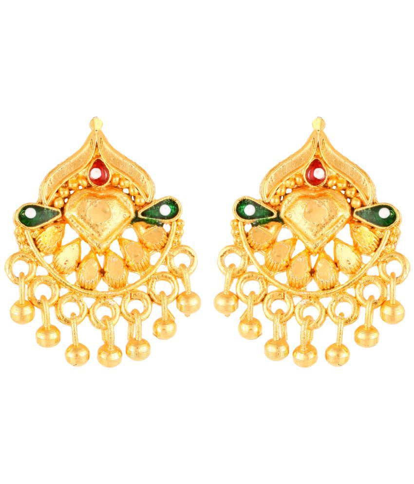     			VIVASTRI Golden Stud Earrings ( Pack of 1 )