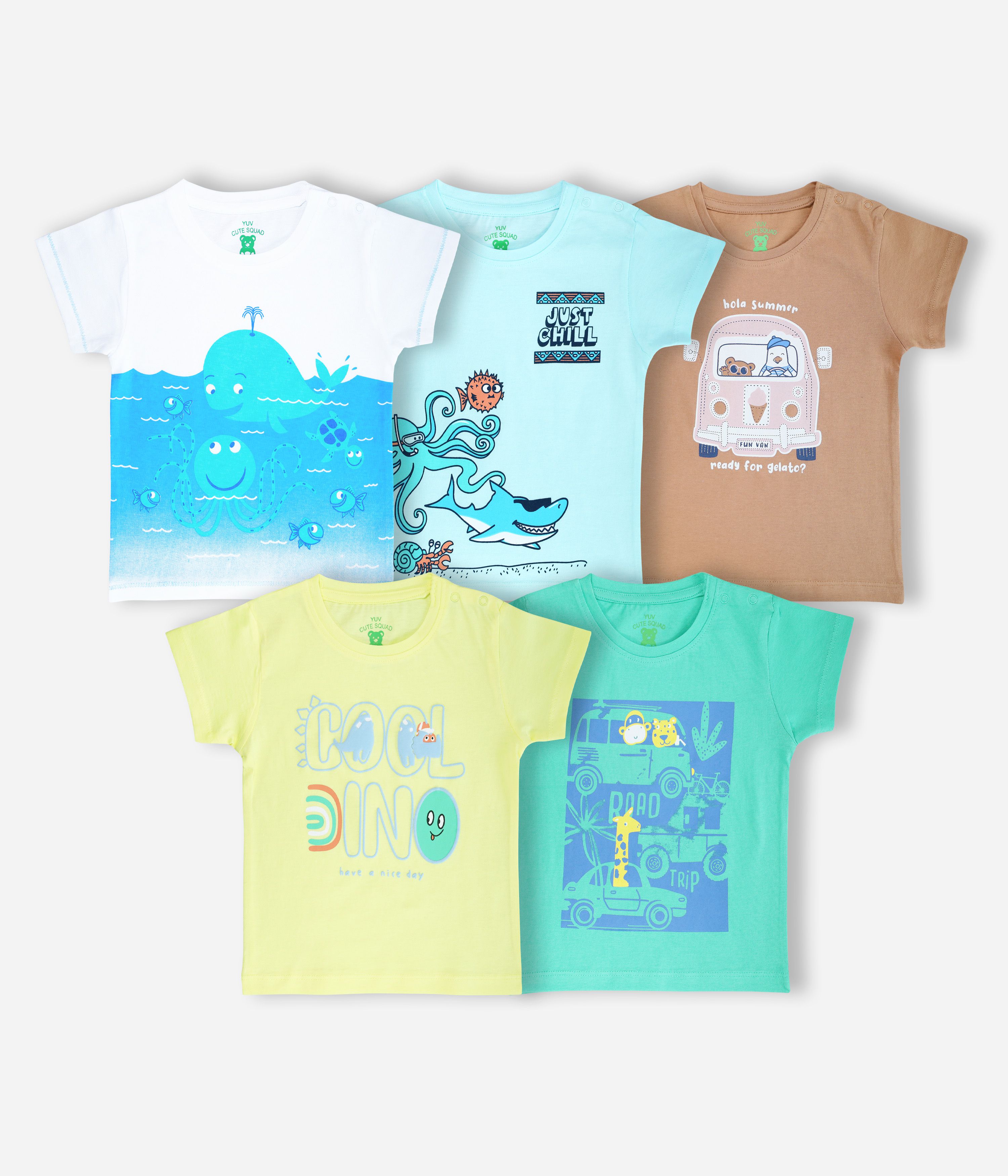     			YUV Multi Baby Boy T-Shirt ( Pack of 5 )