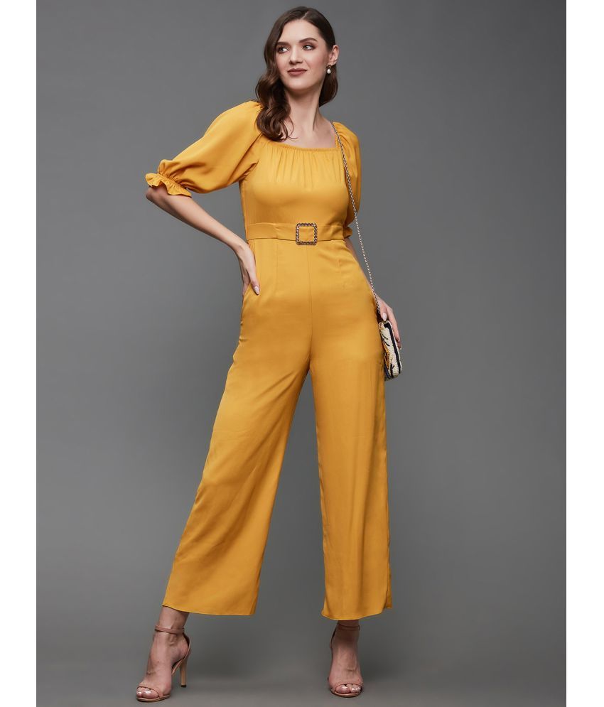     			Miss Chase Mustard Crepe Regular Fit Women's Jumpsuit ( Pack of 1 )