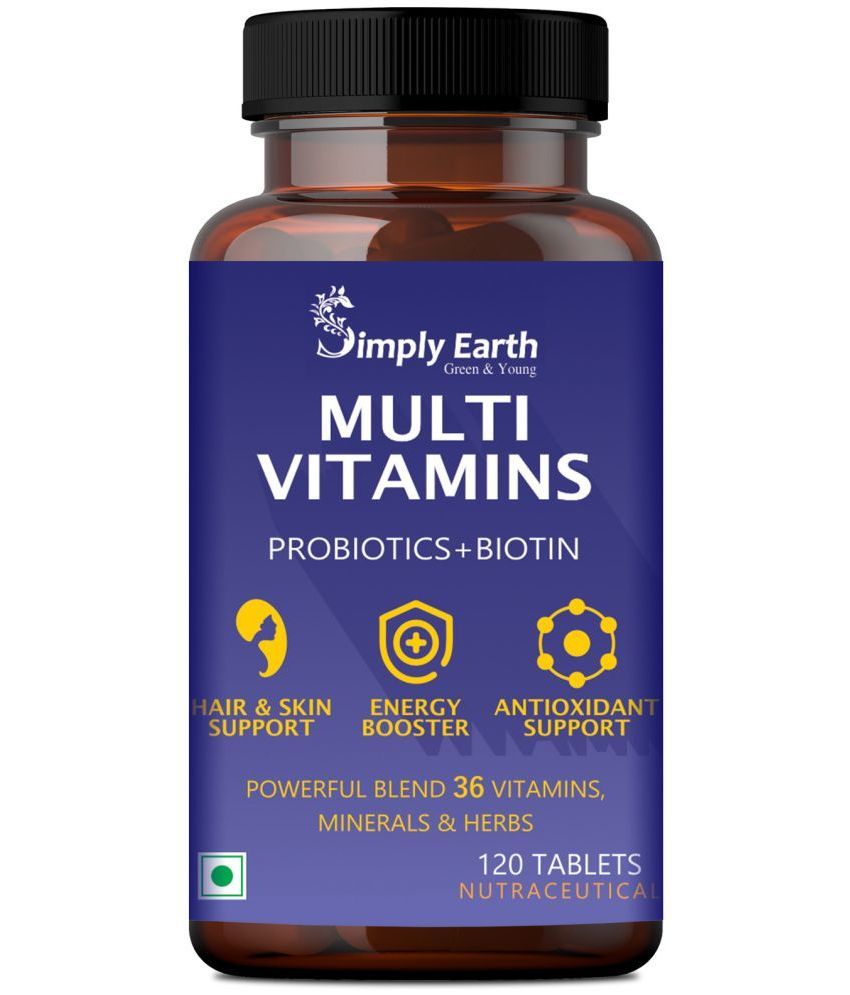     			Simply Earth Multivitamin For Men & Women (120 Tablets) With 7 Vital Blends & 36 Nutrients