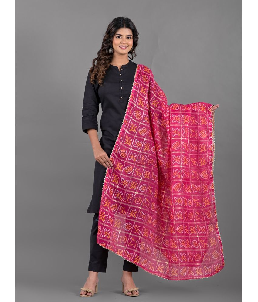     			Apratim Pink Cotton Blend Women's Dupatta - ( Pack of 1 )