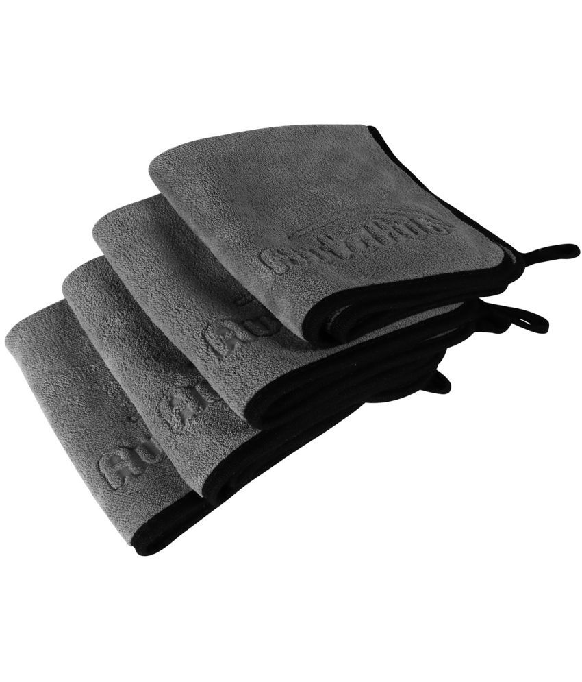     			Auto Hub Grey 600 GSM Drying Towel For Automobile ( Pack of 4 )