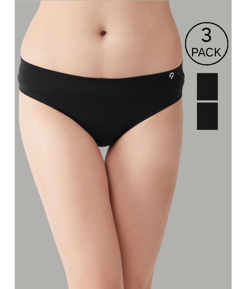     			C9 Airwear Black Nylon Solid Women's Bikini ( Pack of 3 )