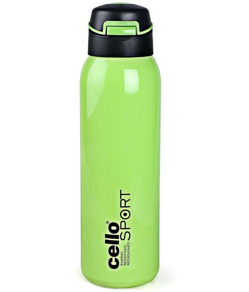     			Cello Gym Star Vacusteel Green Steel Flask ( 650 ml )