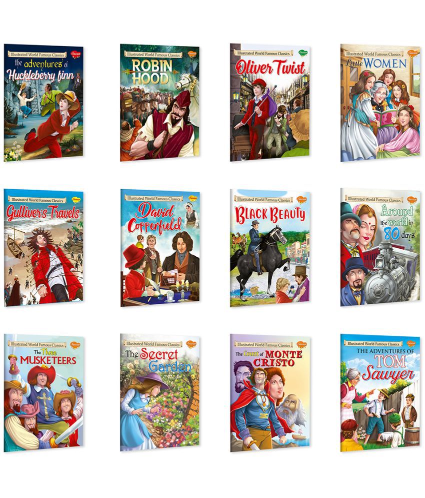     			Gift for kids 10 years | Pack of 12 Illustrated World Famous Classics Books