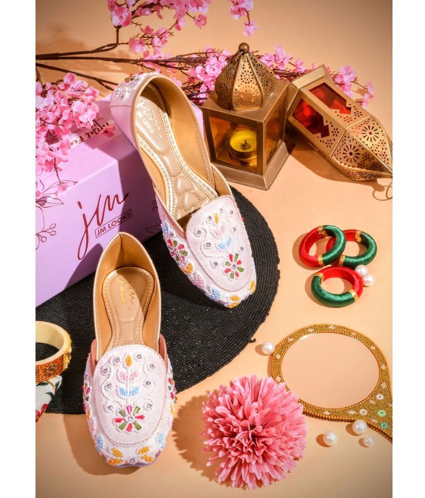     			JM Looks Peach Women's Ethnic Ballerinas