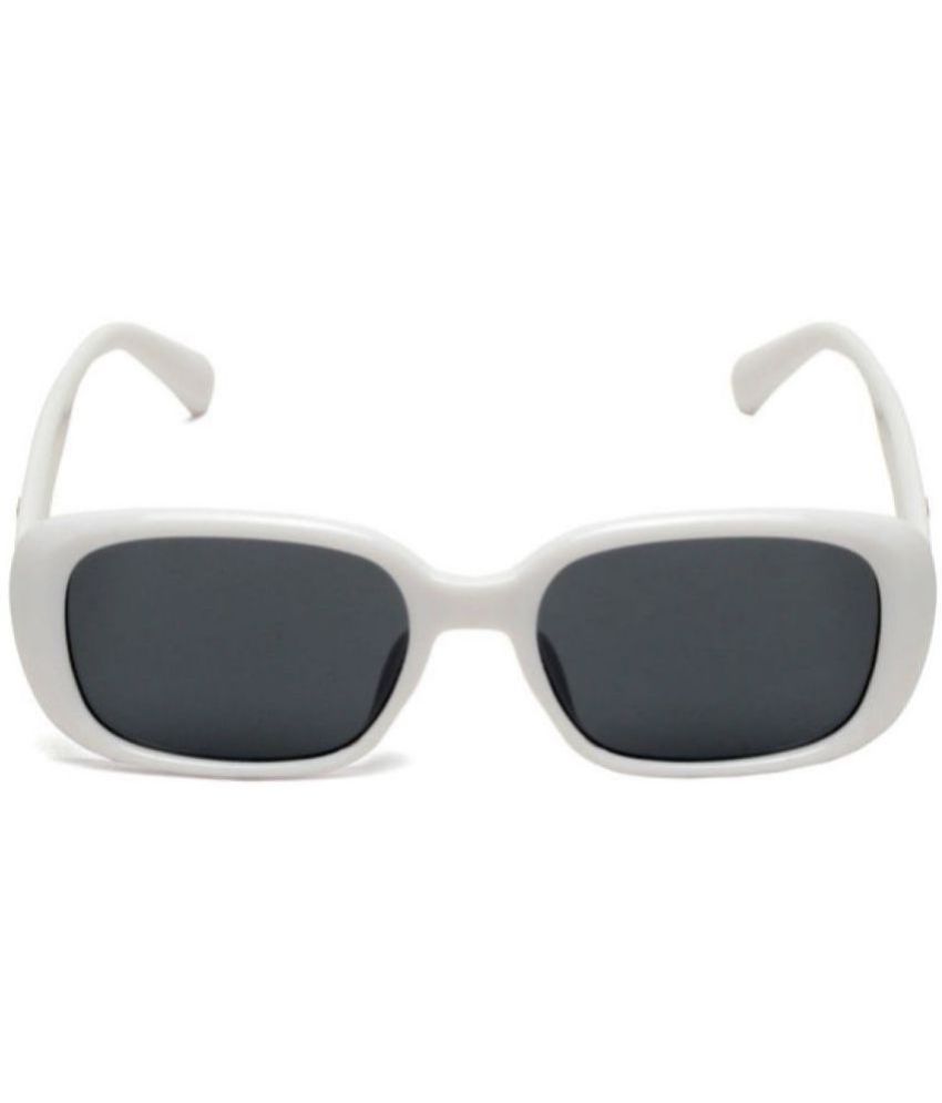     			MESPEE White Rectangular Sunglasses ( Pack of 1 )