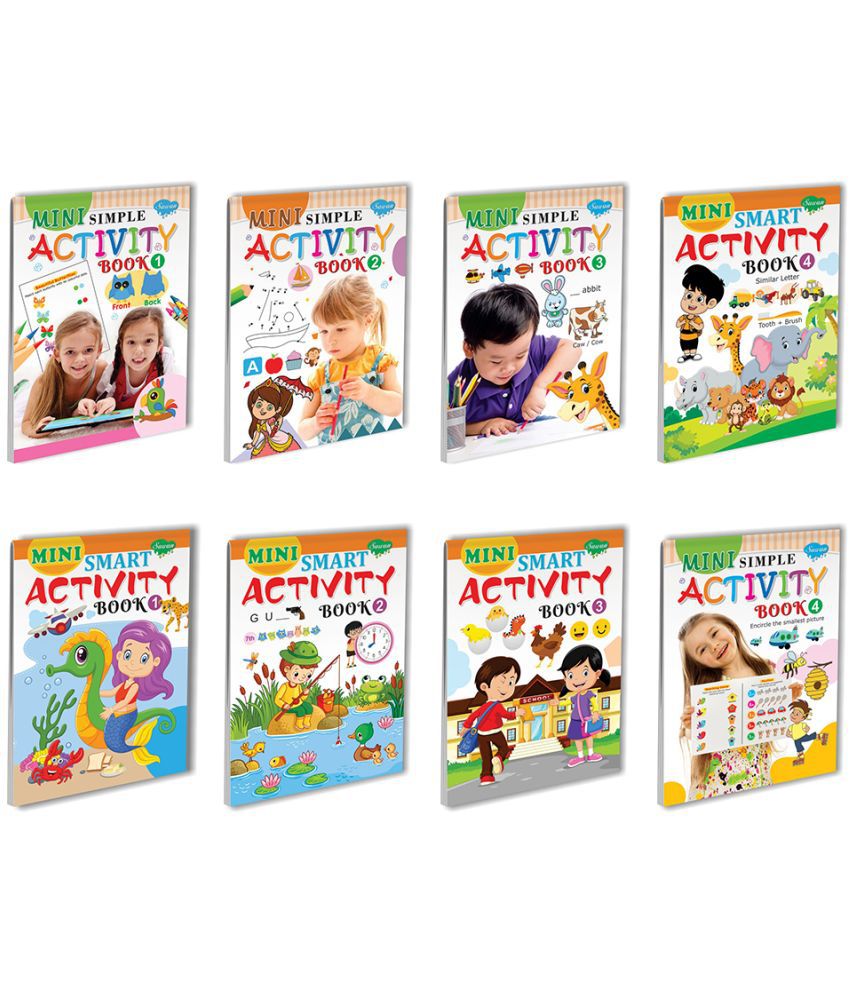     			Mini Activity Books | Pack Of 8 Books | Mini Simple Activity 1-4 And Mini Smart Activity 1-4 (Paperback, Manoj Publications Editorial Board)