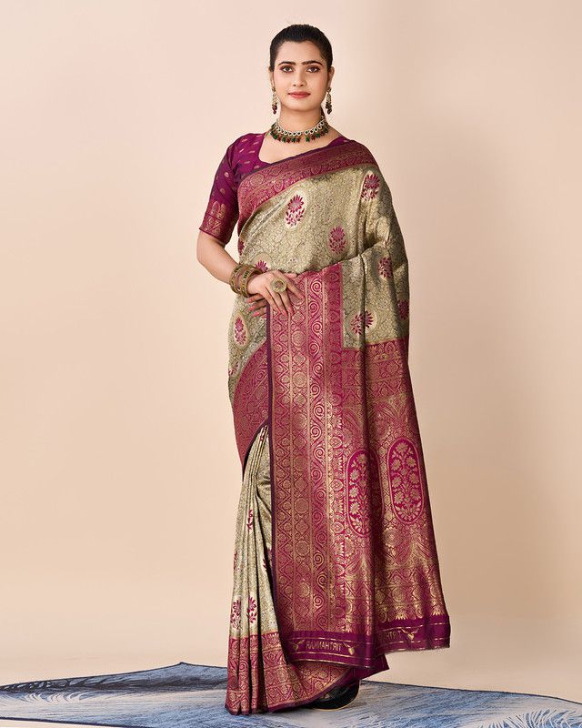     			Sanwariya Silks Silk Embellished Saree With Blouse Piece - Wine ( Pack of 1 )