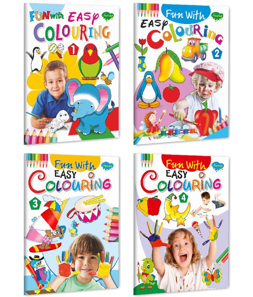     			Sawan Fun With Easy Colouring Books - 1 To 4 | Set Of 4 Books (Paperback, Manoj Publications Editorial Board)