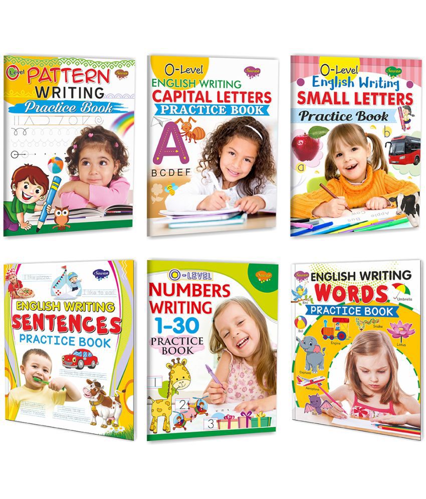     			Sawan Present English Writing Practice Books | Pack of 6 Books For Kindergarten Kids | By Manojpublications