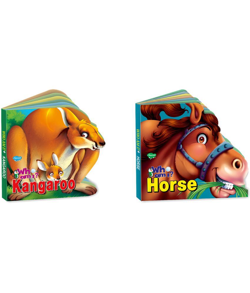     			Set Of 2 Who Am I Die Cut Board Books (Kangaroo And Horse) (Board Book, Manoj Publications Editorial Board)