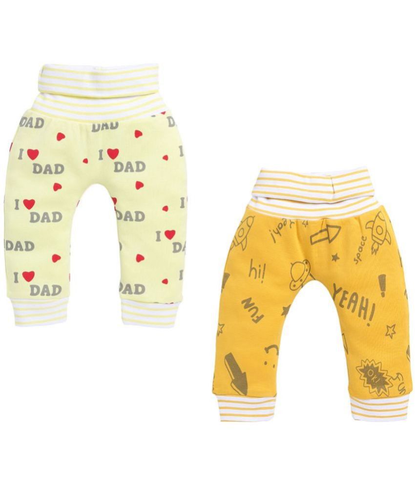     			TINYO Light Yellow Cotton Trackpant For Unisex ( Pack of 2 )