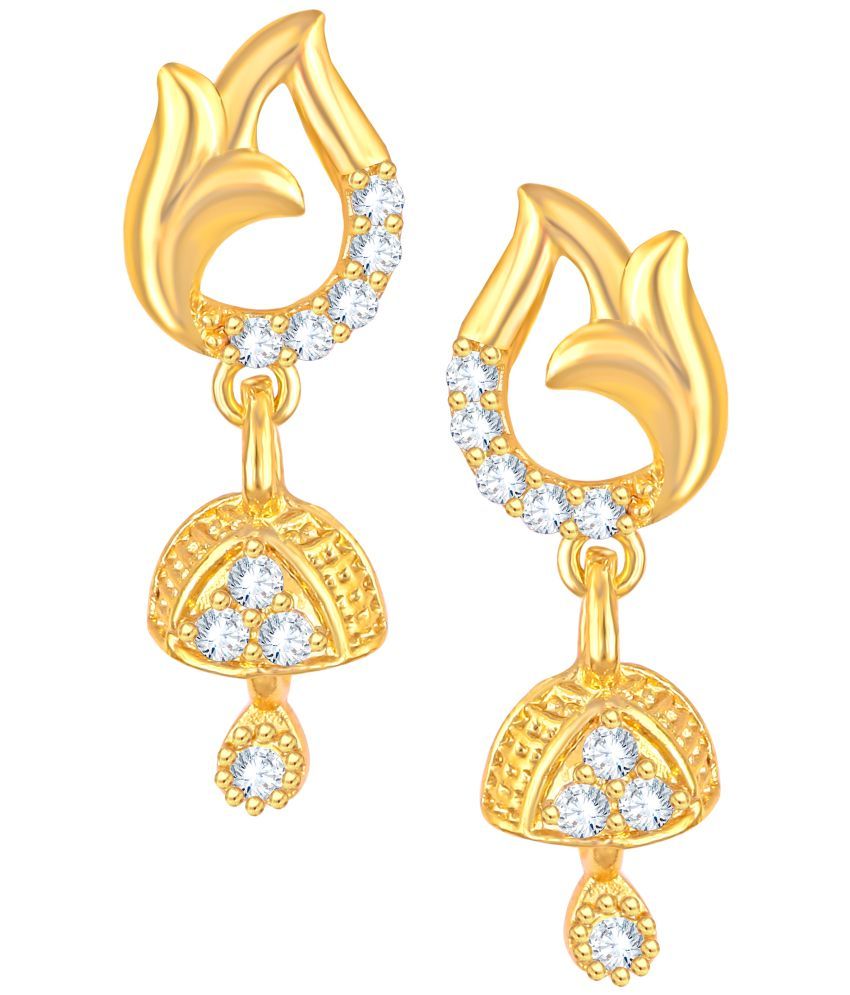     			VIVASTRI Golden Drop Earrings ( Pack of 1 )