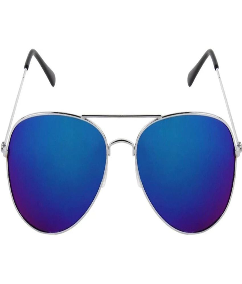     			David Martin Silver Oversized Sunglasses ( Pack of 1 )