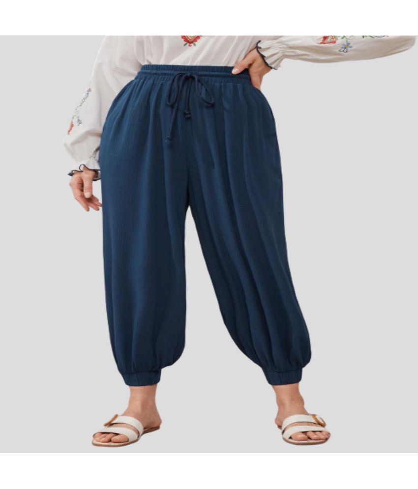     			PP Kurtis Blue Rayon Loose Women's Casual Pants ( Pack of 1 )
