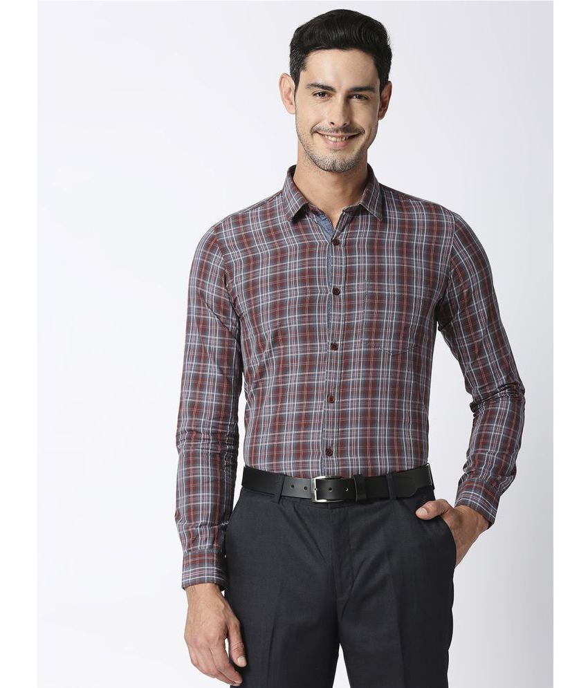     			Solemio Cotton Slim Fit Full Sleeves Men's Formal Shirt - Grey ( Pack of 1 )