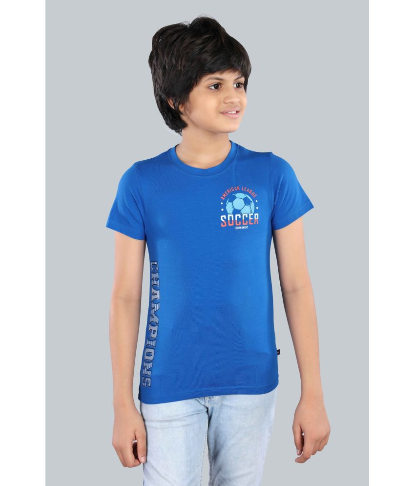     			3PIN Royal Blue Cotton Boy's T-Shirt ( Pack of 1 )