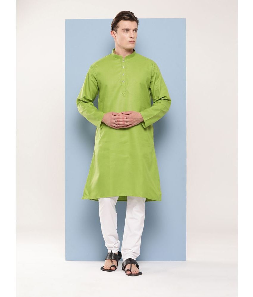     			Aarika Green Cotton Men's Regular Kurta ( Pack of 1 )