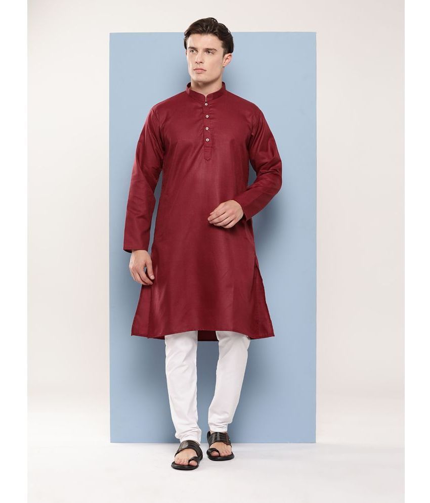     			Aarika Maroon Cotton Men's Regular Kurta ( Pack of 1 )