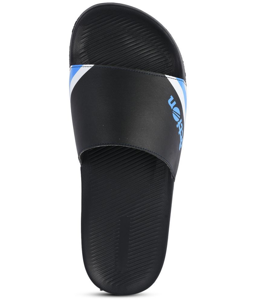     			Action Black Men's Slide Flip Flop