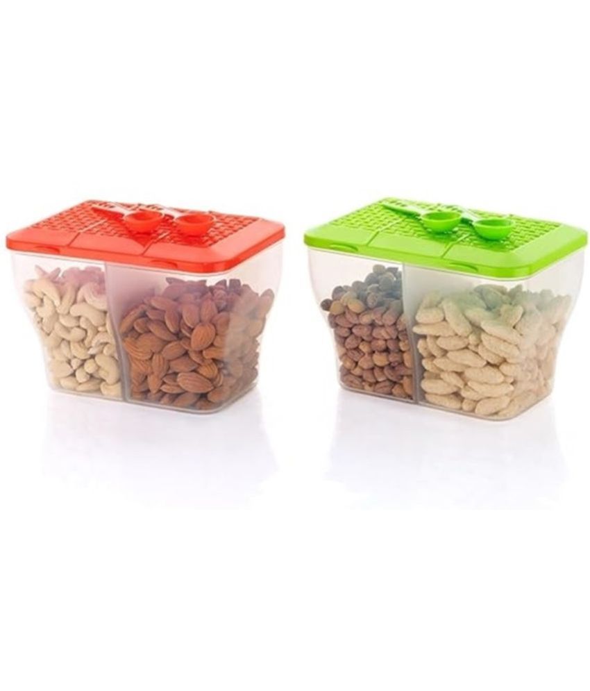     			Analog Kitchenware Dal/Masala/Vegetable PET Multicolor Multi-Purpose Container ( Set of 2 )