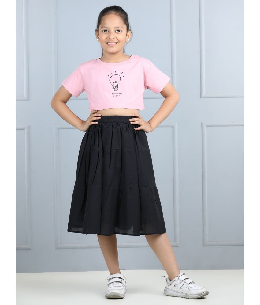     			Aww Hunnie - Pink Cotton Girls A-Line Skirt ( Pack of 1 )