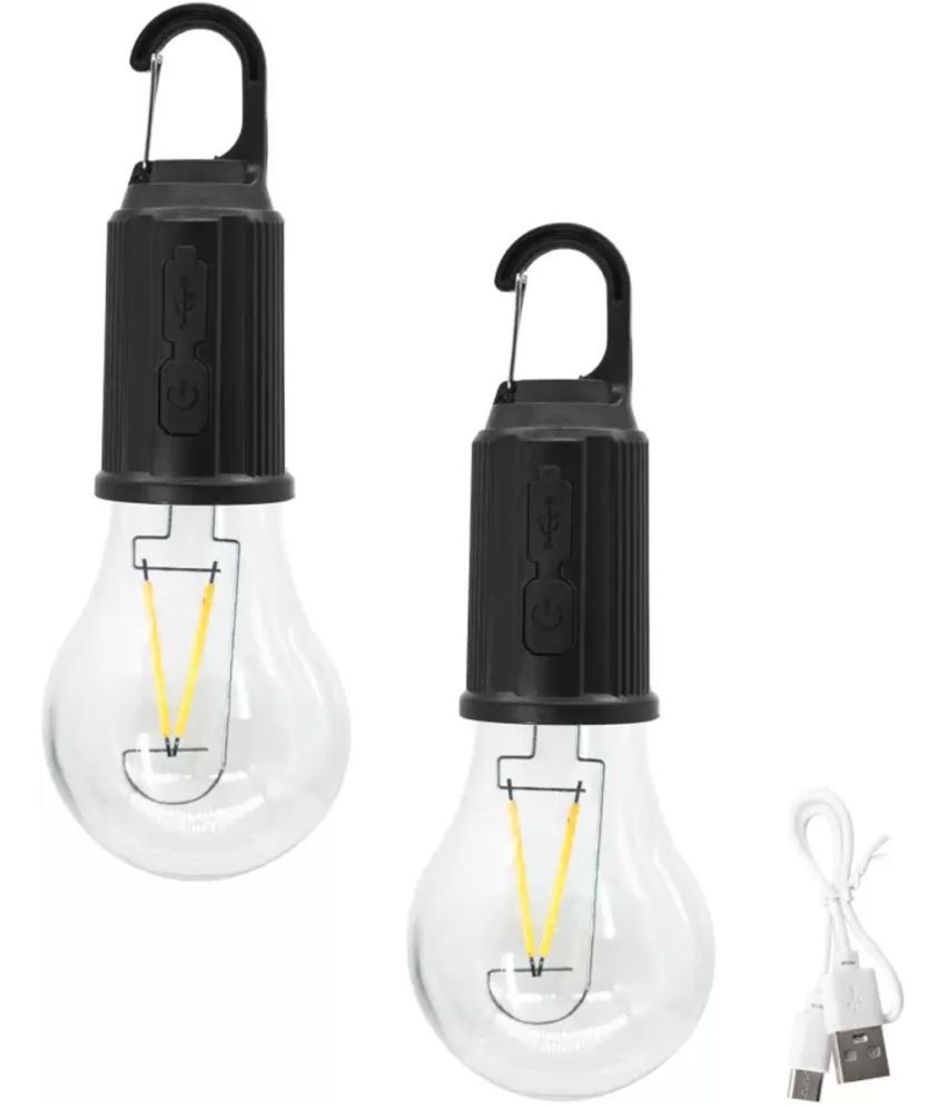     			CIELKART  Hanging Type-C Charging  Bulb Light, 24W White Emergency Light ( Pack of 2 )