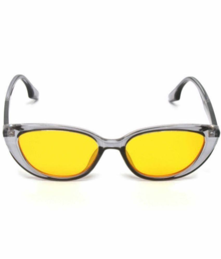     			MESPEE Light Grey Cat Eye Sunglasses ( Pack of 1 )