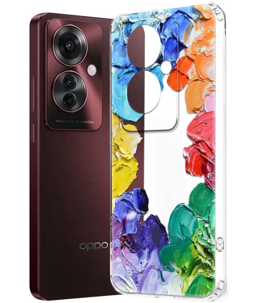     			NBOX Multicolor Printed Back Cover Silicon Compatible For Oppo F25 Pro 5G ( Pack of 1 )