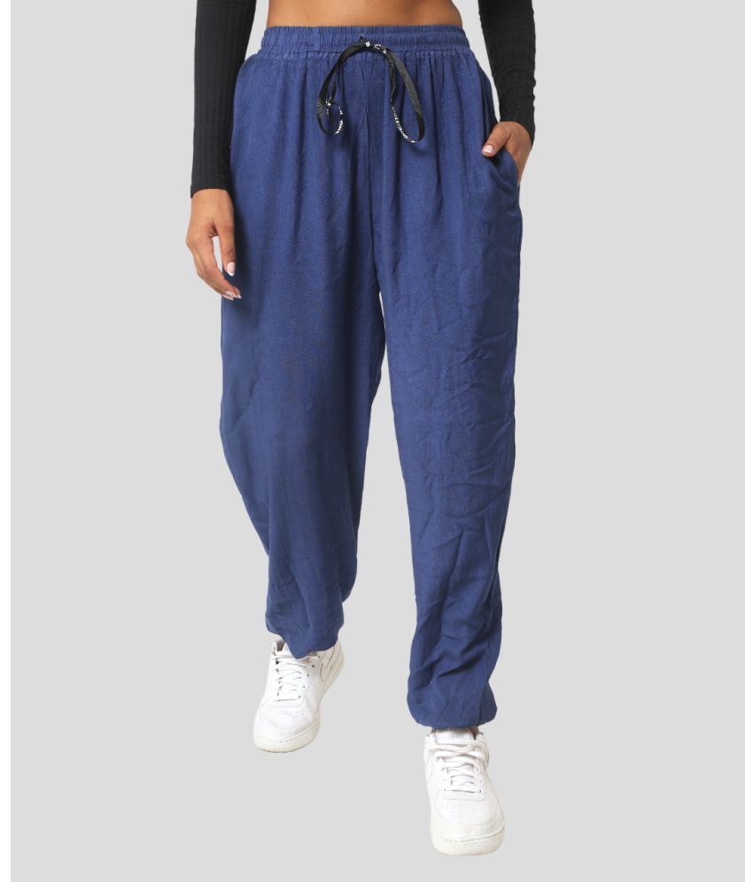     			PP Kurtis Blue Rayon Loose Women's Joggers ( Pack of 1 )