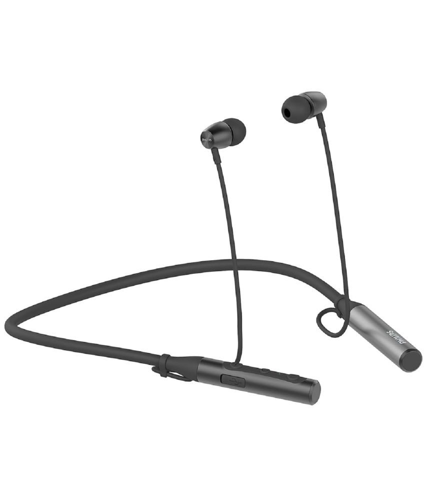     			Philips TAN2215 Bluetooth Bluetooth Neckband In Ear 11 Hours Playback Powerfull bass IPX4(Splash & Sweat Proof) Black