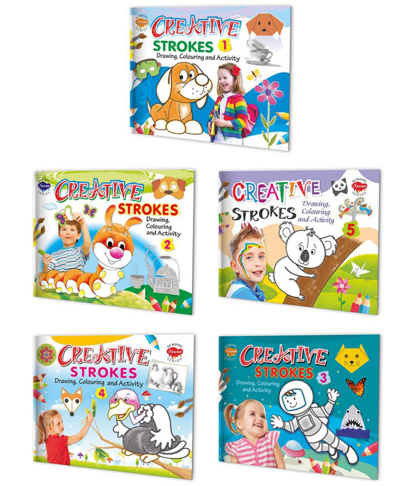     			Sawan Creative Strokes, Drawing, Colouring and Activity — 1 to 5 | Set of 5 Drawing, Colouring and Activity Books