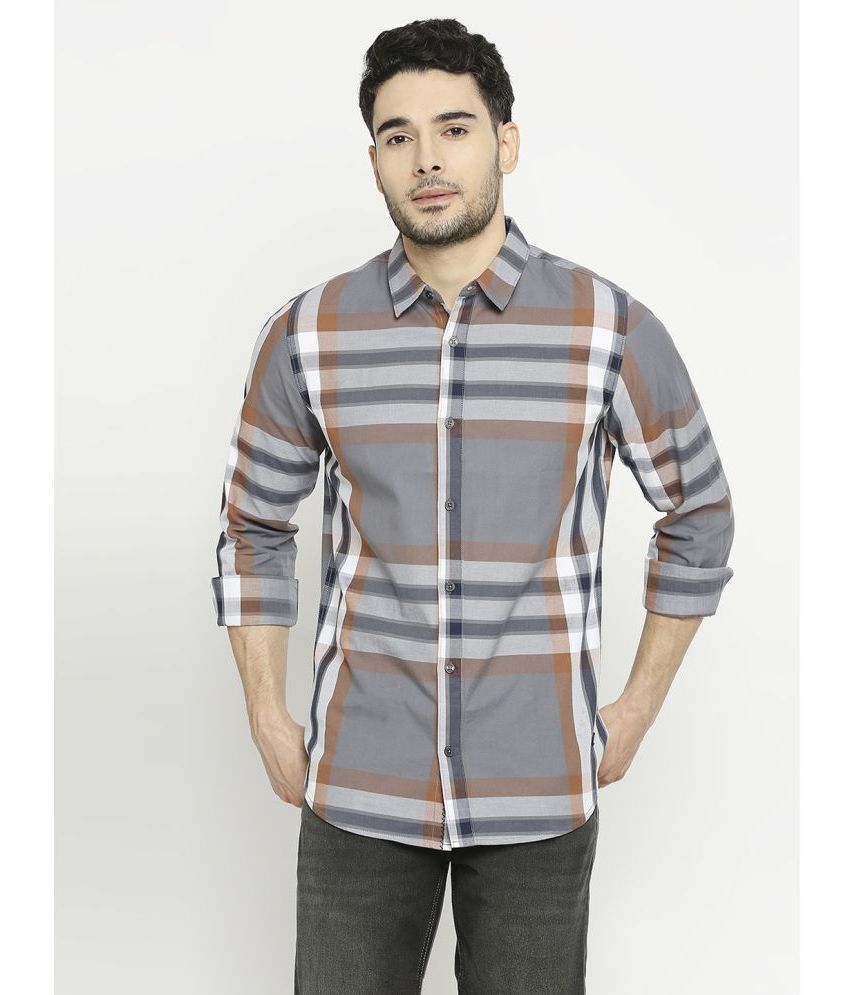     			Solemio Cotton Regular Fit Full Sleeves Men's Formal Shirt - Grey ( Pack of 1 )