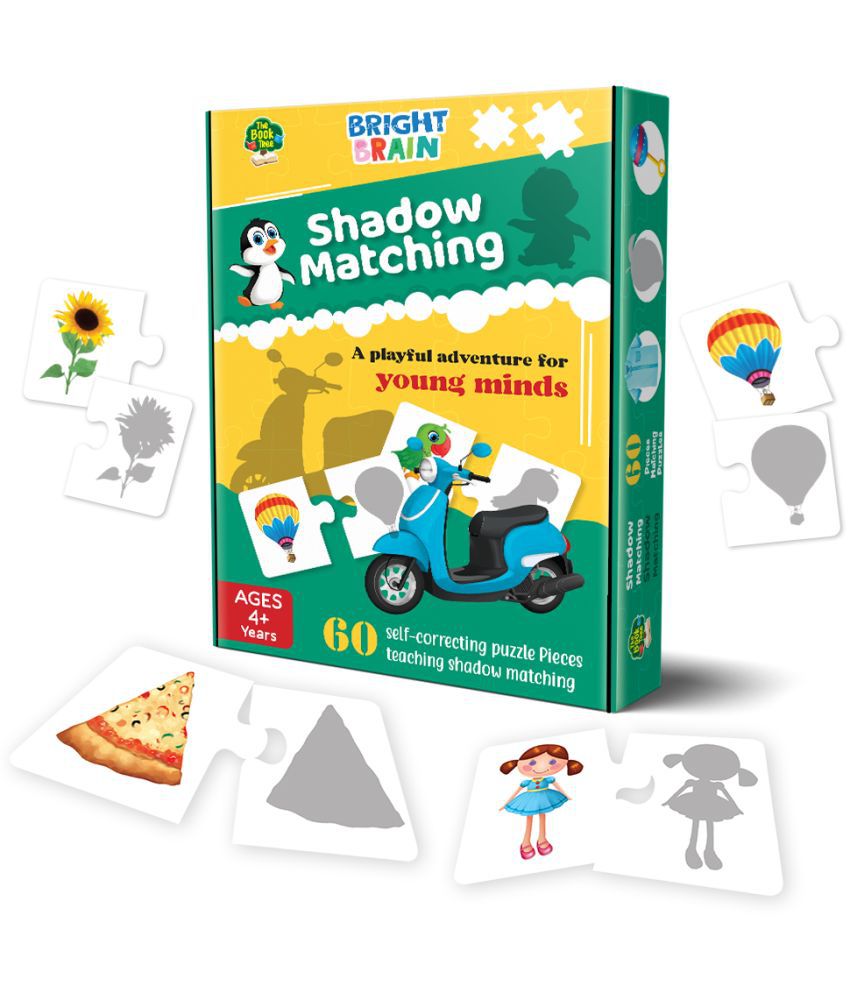     			The Book Tree Bright Brain Shadow Matching 60 (30 Sets) Piece Jigsaw Puzzle for Preschoolers, Educational Toy for Learning Matching Pictures with It's Shadow, Gifts for Kids Ages 3 to 6