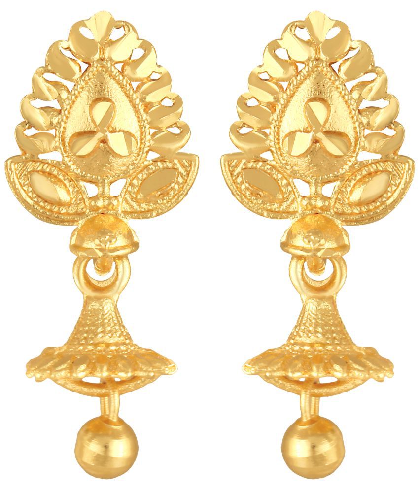     			VIVASTRI Golden Drop Earrings ( Pack of 1 )