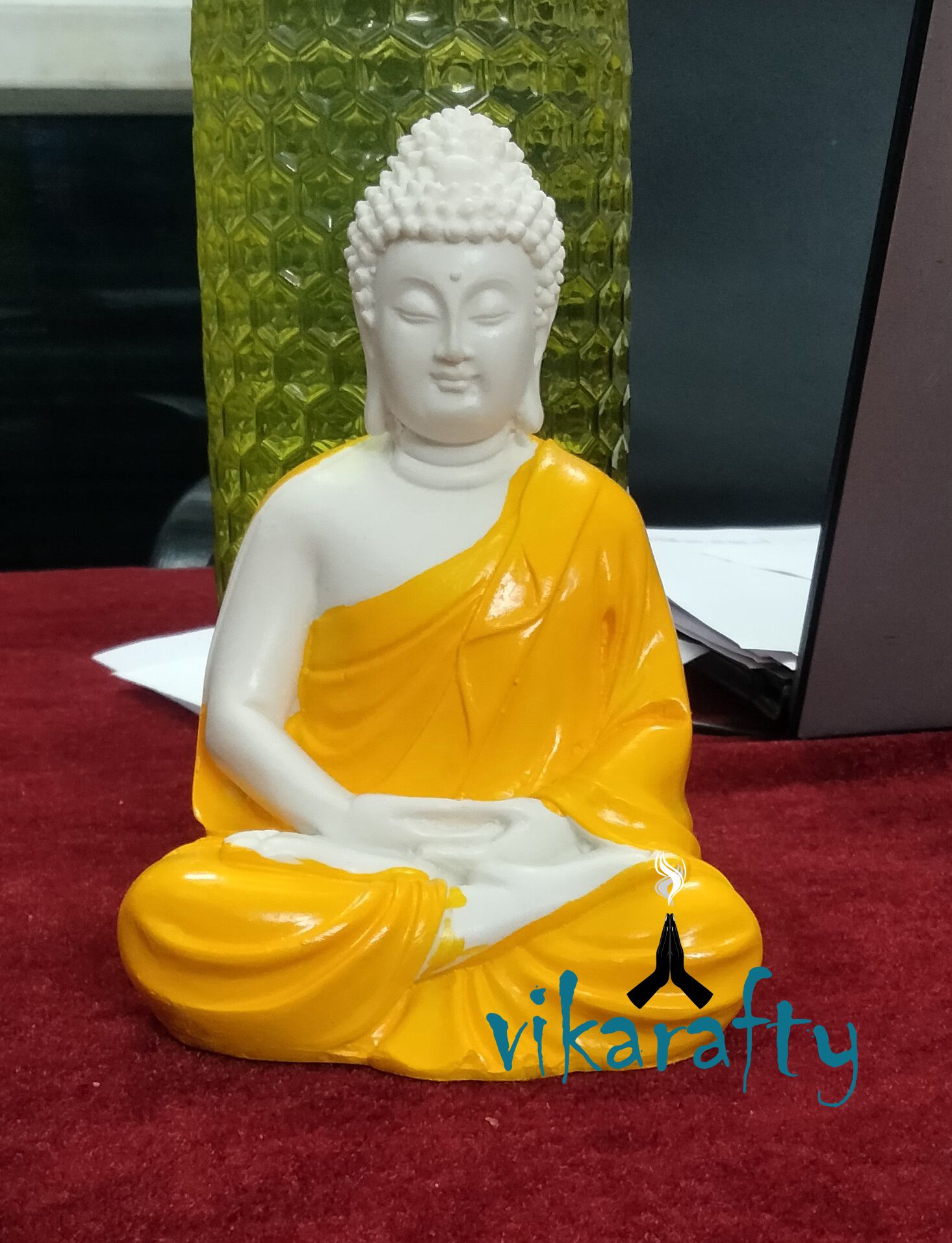     			Vikarafty Samadhi Buddha Showpiece 14 cm - Pack of 1