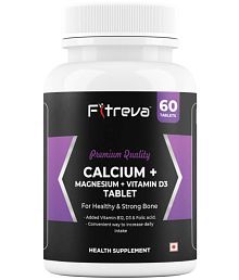 Fitreva Calcium+Magnesium+Vitamin D3 Tablets for Healthy and Strong Bone 60 no.s Unflavoured Minerals Tablets