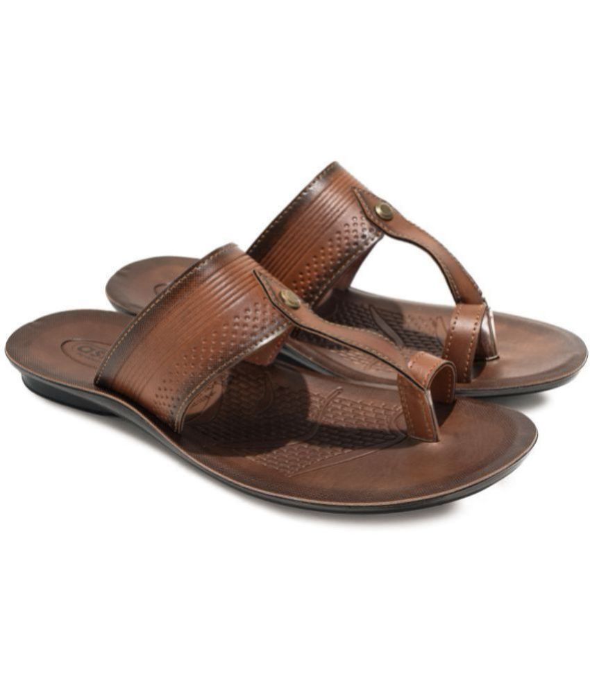     			ASIAN Tan Men's Leather Slipper