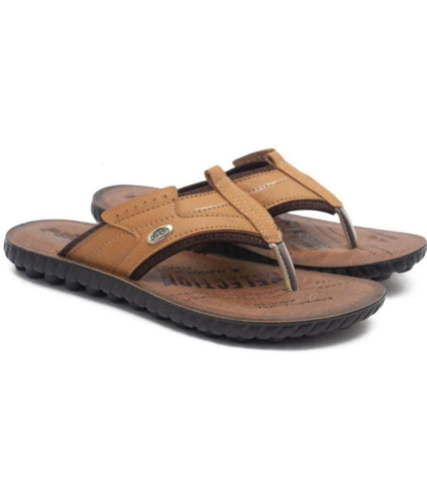     			ASIAN Tan Men's Thong Flip Flop