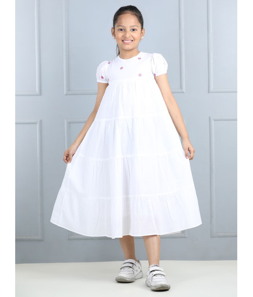    			Aww Hunnie - White Polyester Girls A-Line Skirt ( Pack of 1 )
