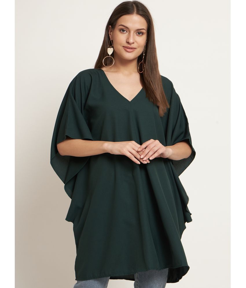     			Curvydrobe Crepe Green Beach Dresses -