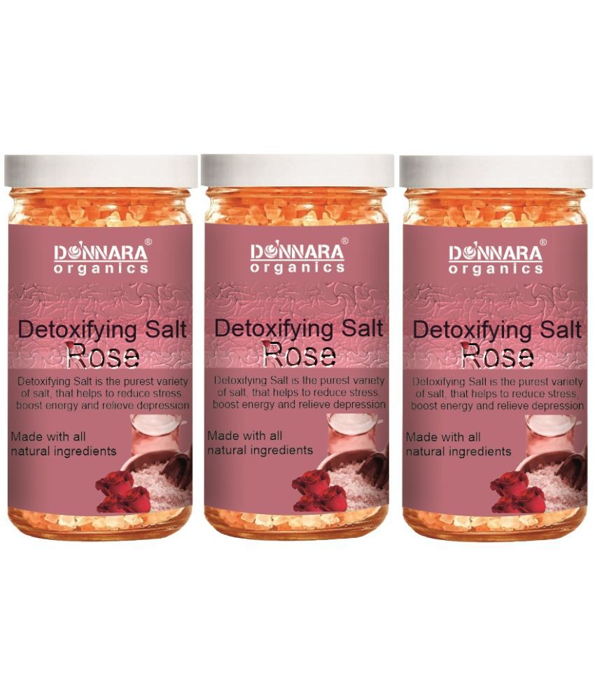     			Donnara Organics Bath Salt Crystal Rose bath Salt 200 g Pack of 3