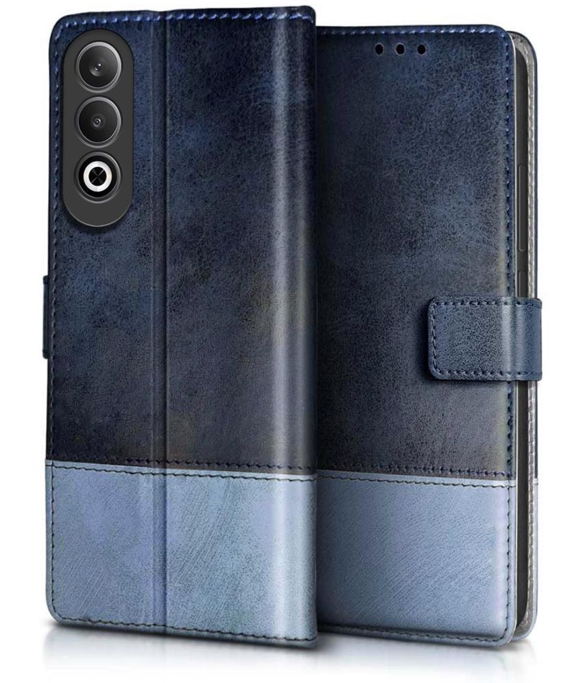     			Fashionury Blue Flip Cover Leather Compatible For OnePlus Nord ce 4 5G ( Pack of 1 )