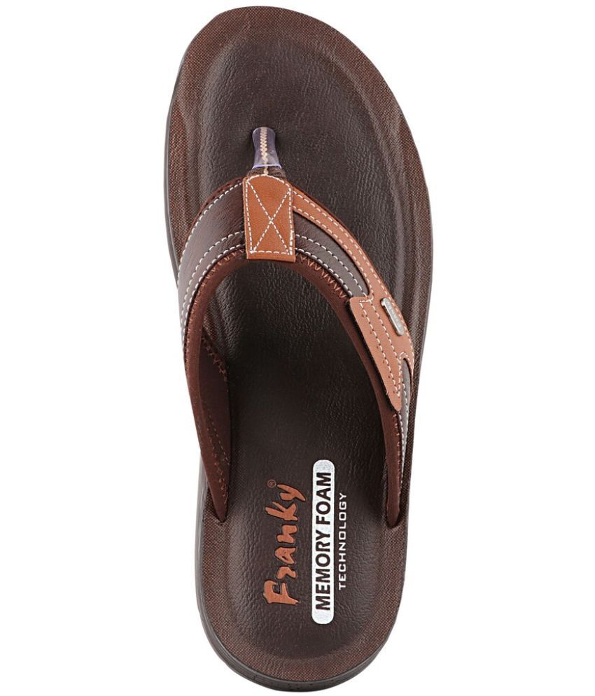     			Franky Brown Men's Leather Slipper