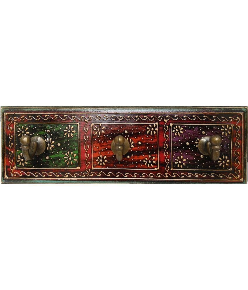     			JaipurCrafts Multicolour Wood Key Holder - Pack of 1