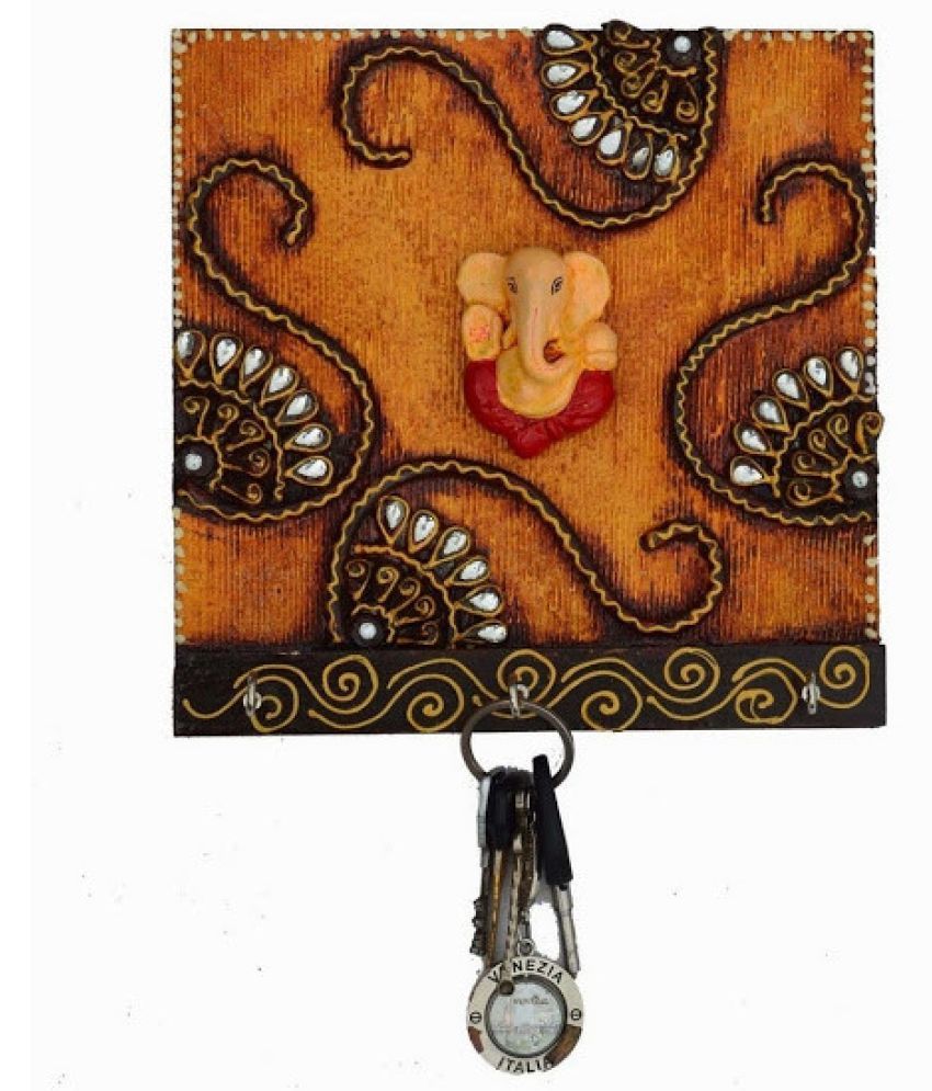     			JaipurCrafts Multicolour Wood Key Holder - Pack of 1